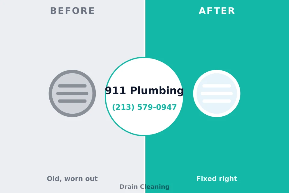 Before and after: plumbing company Pecan Plantation, TX